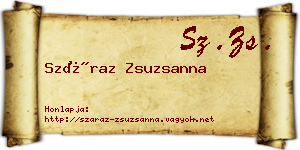 Száraz Zsuzsanna névjegykártya